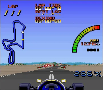 Nigel Mansell F-1 Challenge (Japan) screen shot game playing
